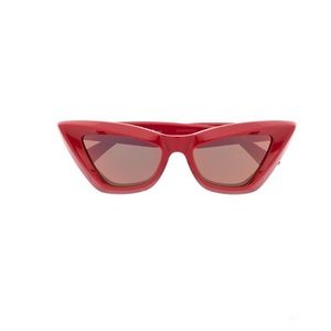 BOTTEGA VENETA RED CATEYE SUNGLASSES